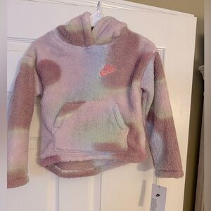 Nike Girls High Low Sherpa Hoodie size 5 NWT